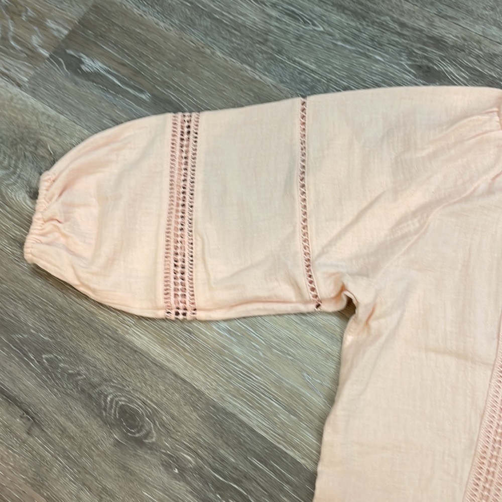 Matilda Jane Call Me Cute Peasant Top Peach Pink Cotton Size Small - Picture 9 of 11